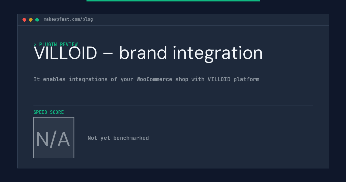 VILLOID – brand integration - MakeWPFast