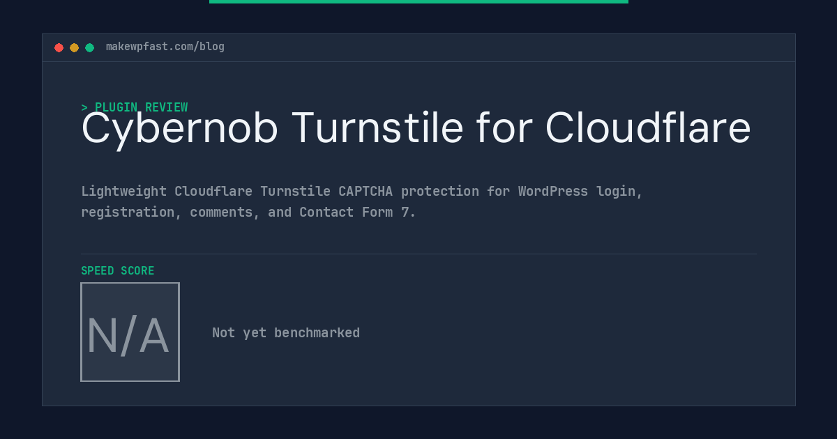 Cybernob Turnstile for Cloudflare - MakeWPFast