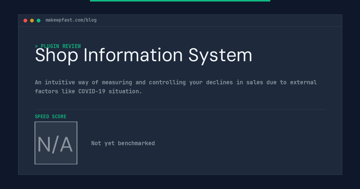 Shop Information System - MakeWPFast