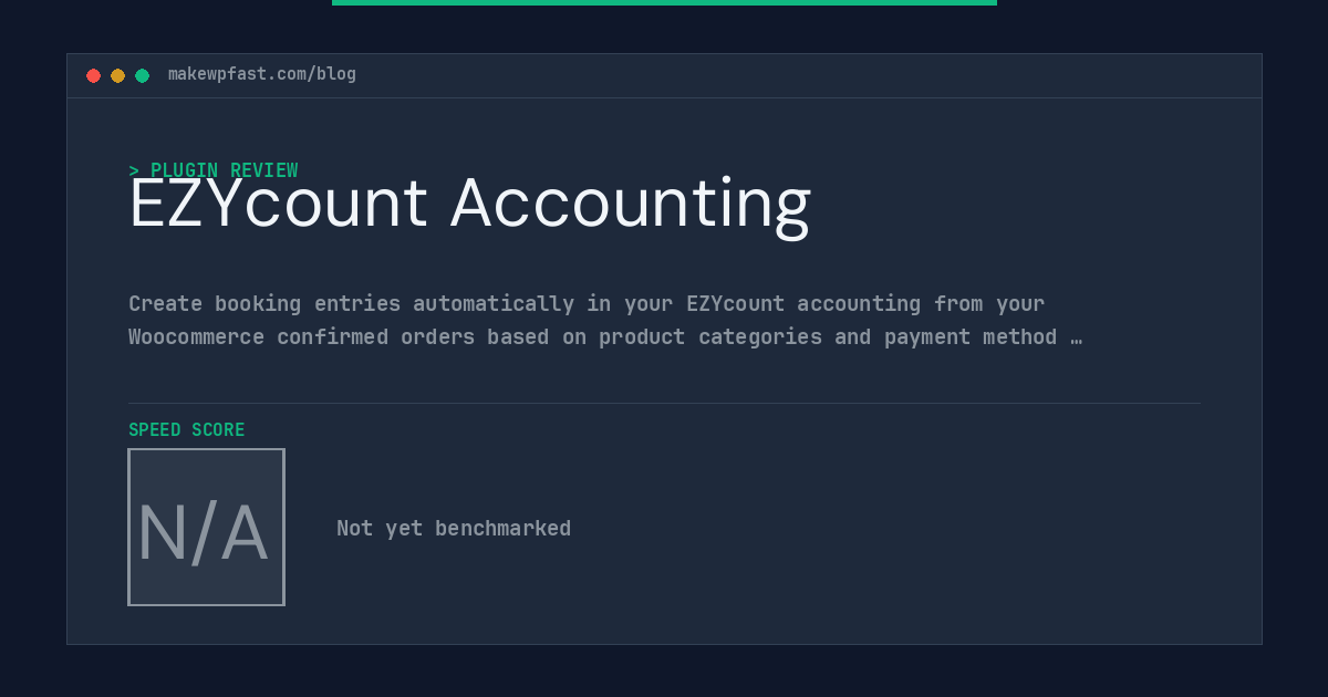 EZYcount Accounting - MakeWPFast