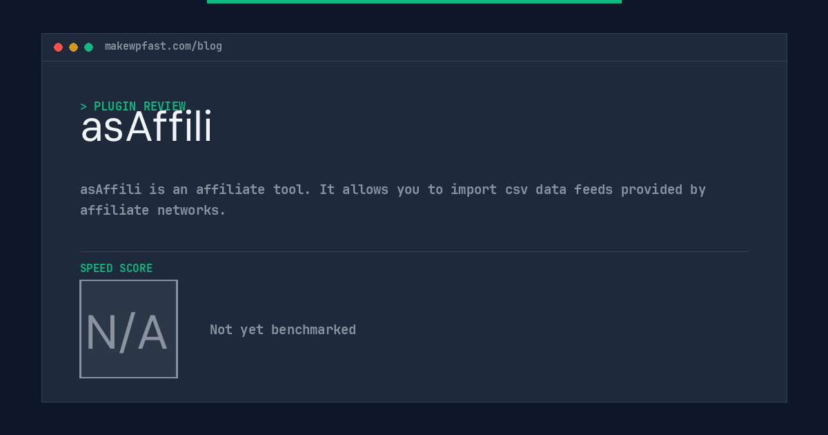asAffili - MakeWPFast