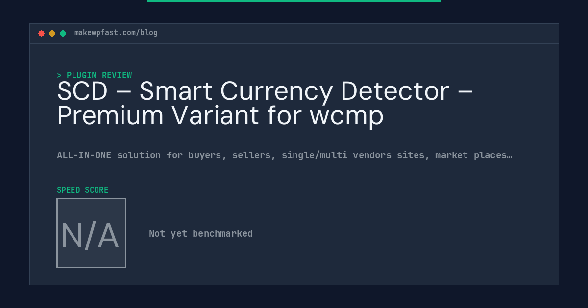 SCD – Smart Currency Detector – Premium Variant for wcmp - MakeWPFast