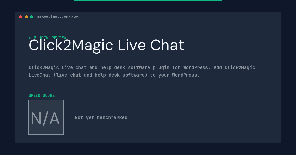 Click2Magic Live Chat - MakeWPFast