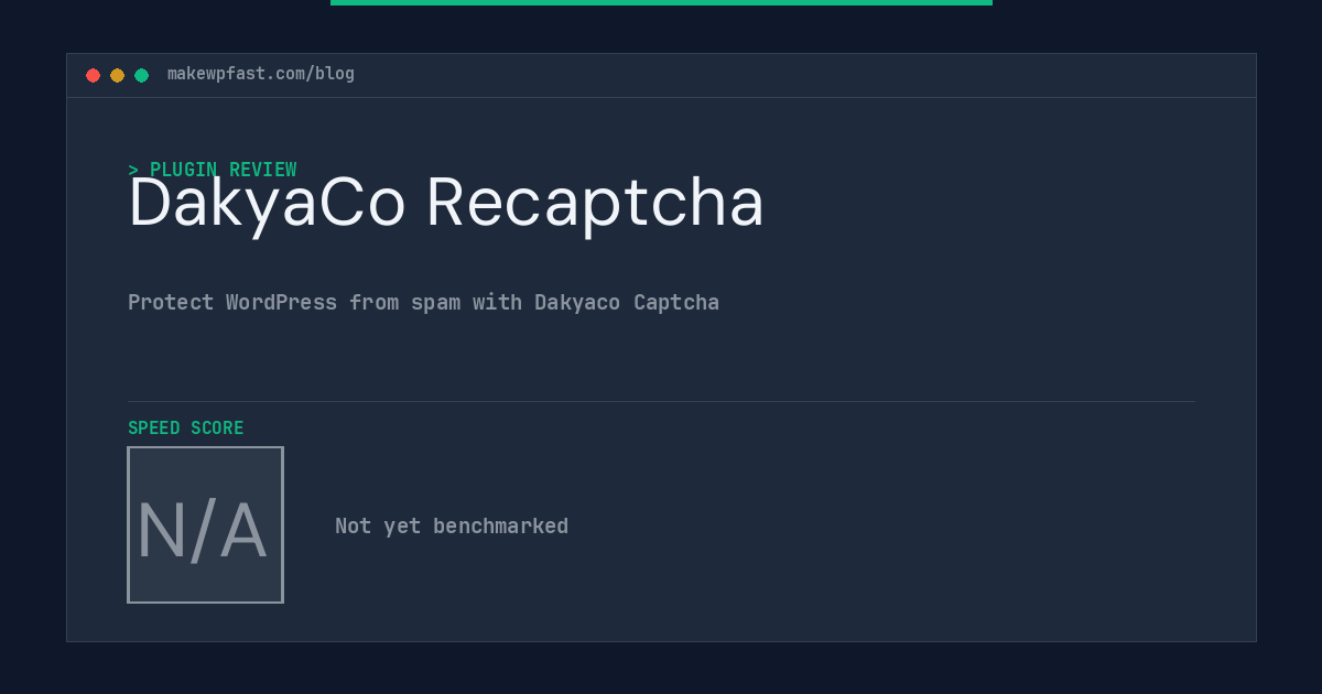 DakyaCo Recaptcha - MakeWPFast