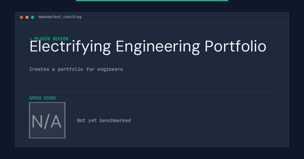 Electrifying Engineering Portfolio - MakeWPFast