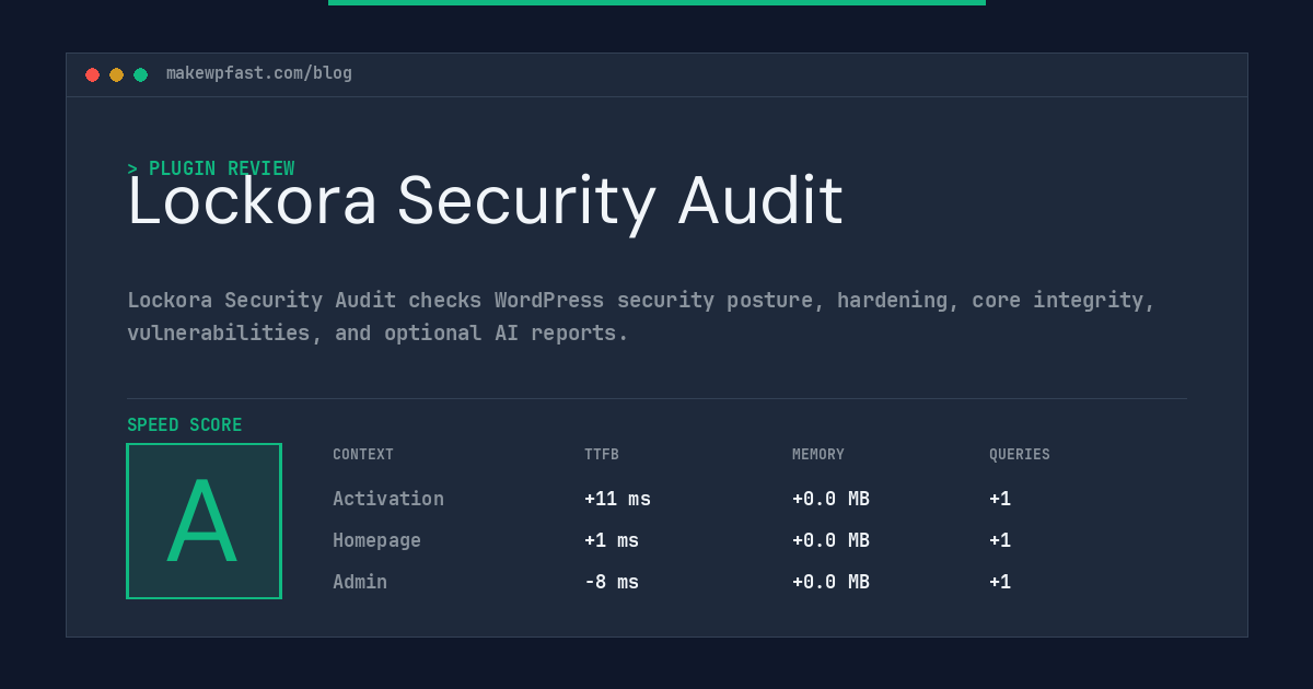 Lockora Security Audit - MakeWPFast