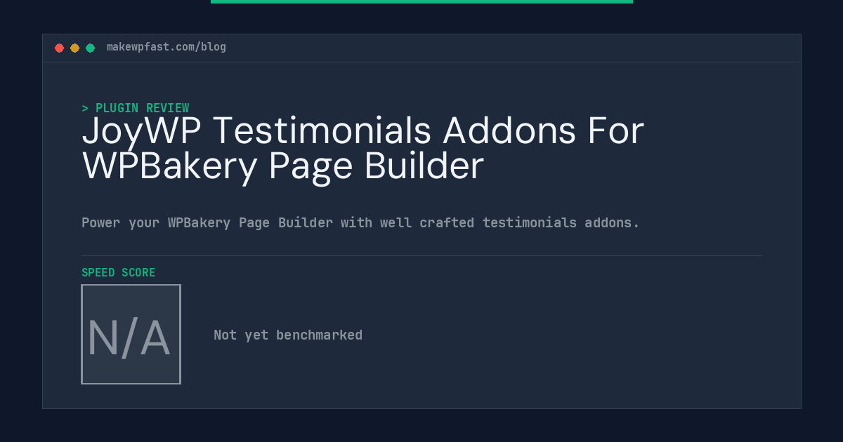 JoyWP Testimonials Addons For WPBakery Page Builder - MakeWPFast