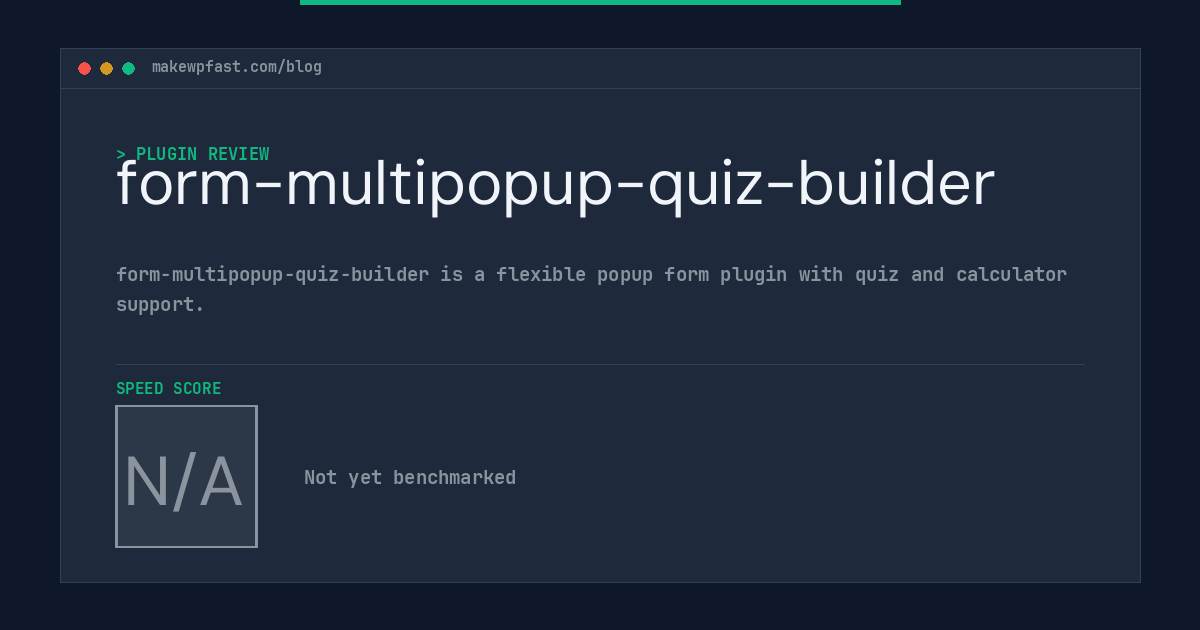 form-multipopup-quiz-builder - MakeWPFast