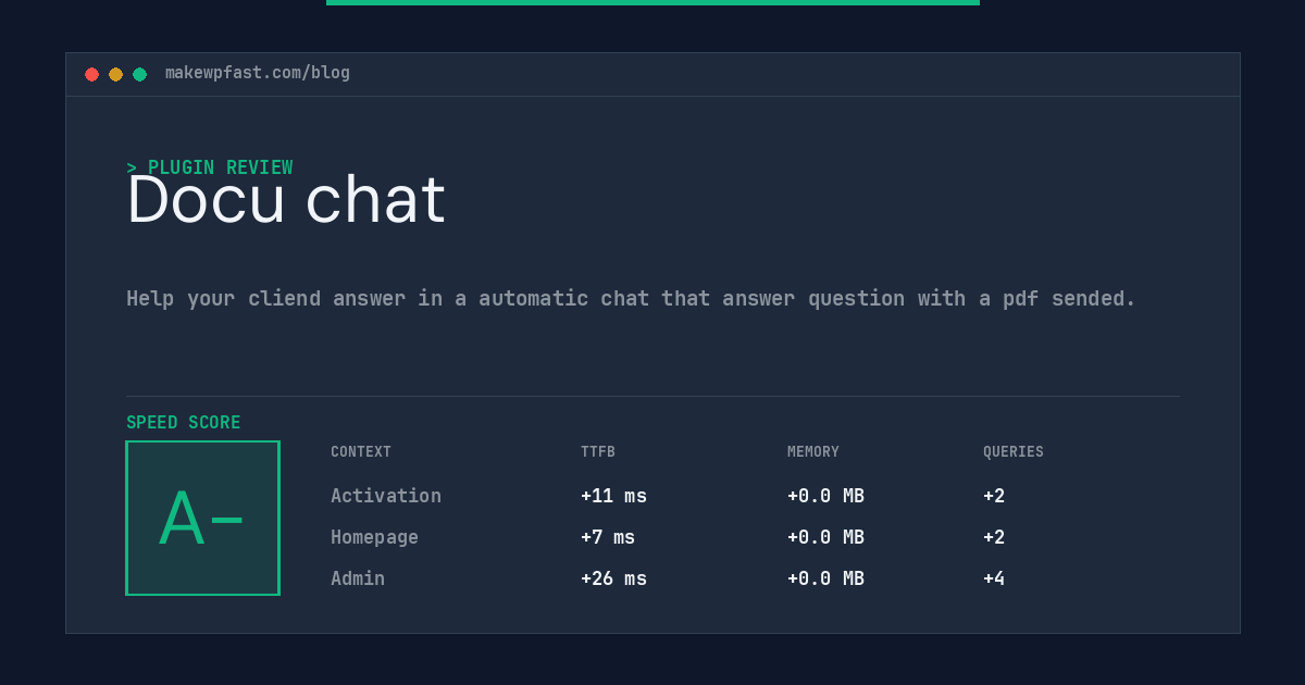Docu chat - MakeWPFast
