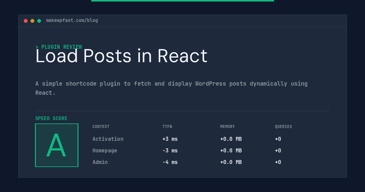 Load Posts in React - MakeWPFast