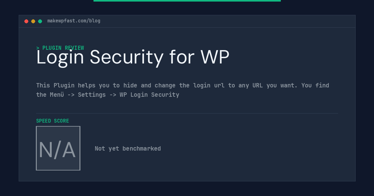 Login Security for WP - MakeWPFast