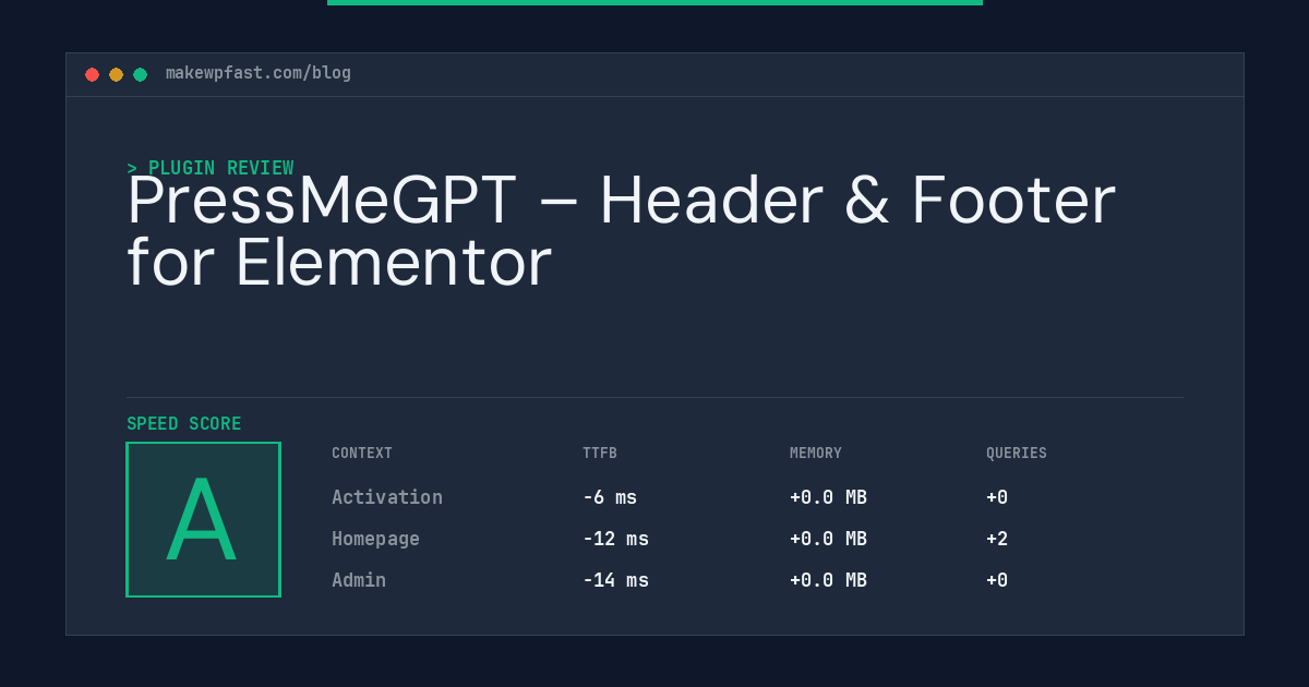 PressMeGPT – Header & Footer for Elementor - MakeWPFast