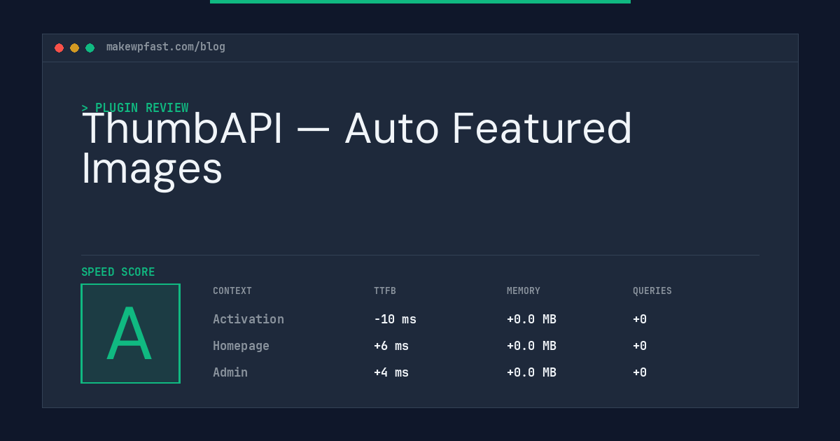 ThumbAPI — Auto Featured Images - MakeWPFast