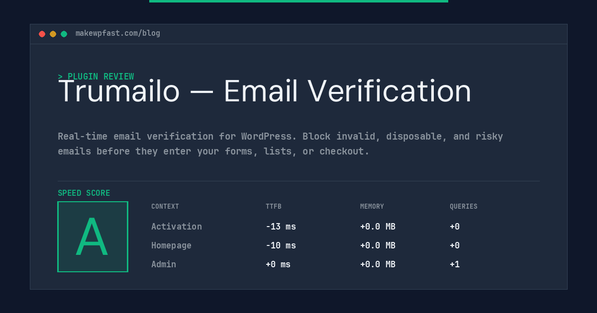 Trumailo — Email Verification - MakeWPFast
