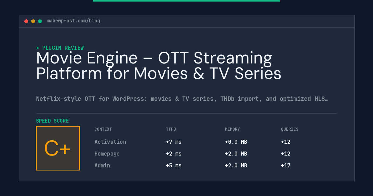 Movie Engine – OTT Streaming Platform for Movies & TV Series - MakeWPFast