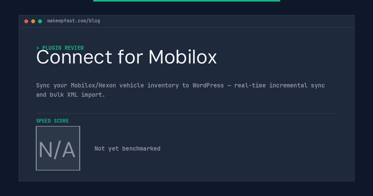 Connect for Mobilox - MakeWPFast