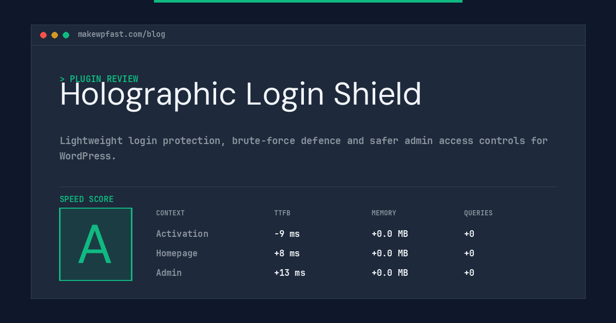 Holographic Login Shield - MakeWPFast