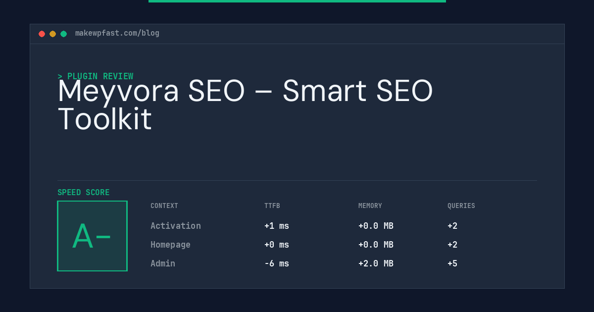 Meyvora SEO – Smart SEO Toolkit - MakeWPFast
