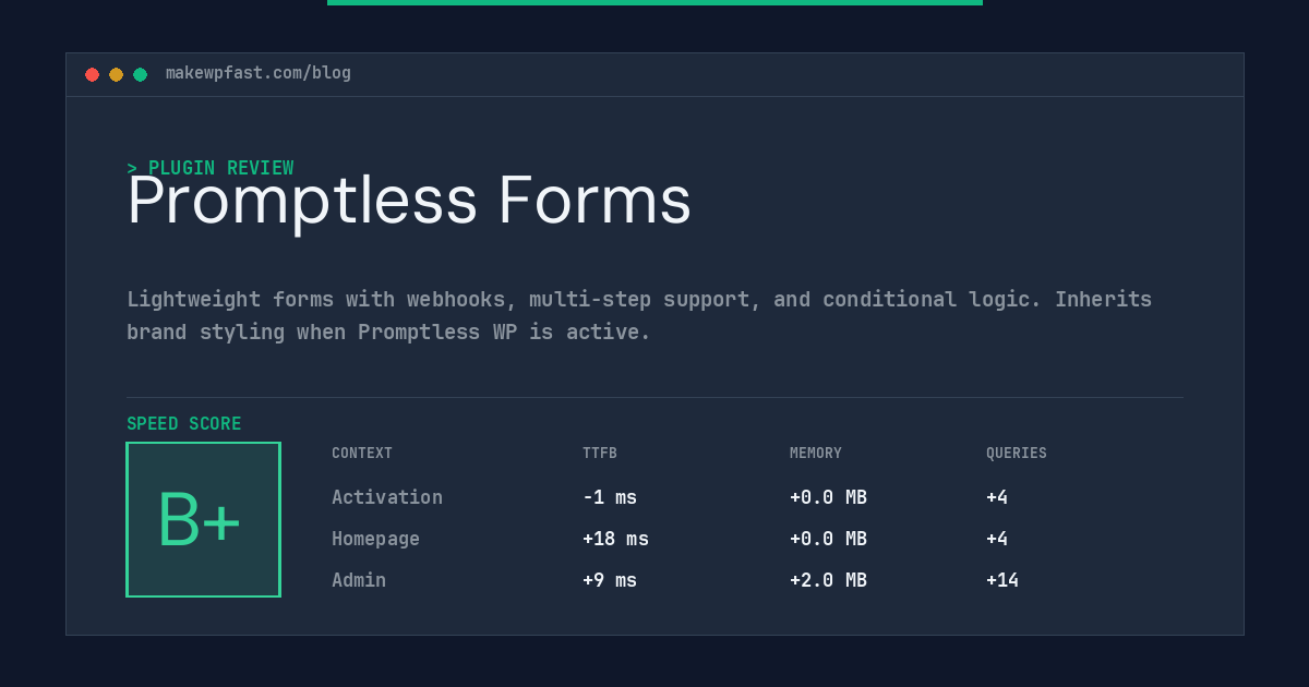 Promptless Forms - MakeWPFast