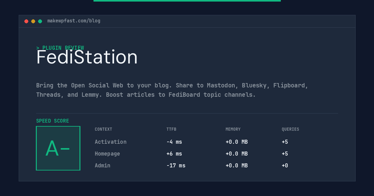 FediStation - MakeWPFast
