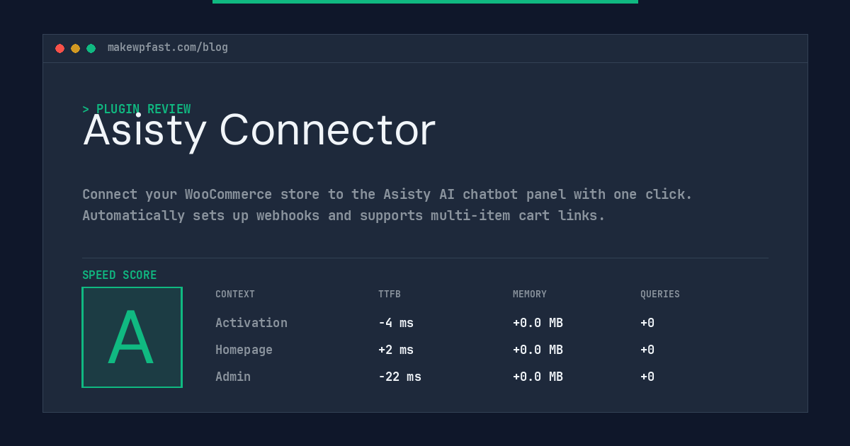 Asisty Connector - MakeWPFast