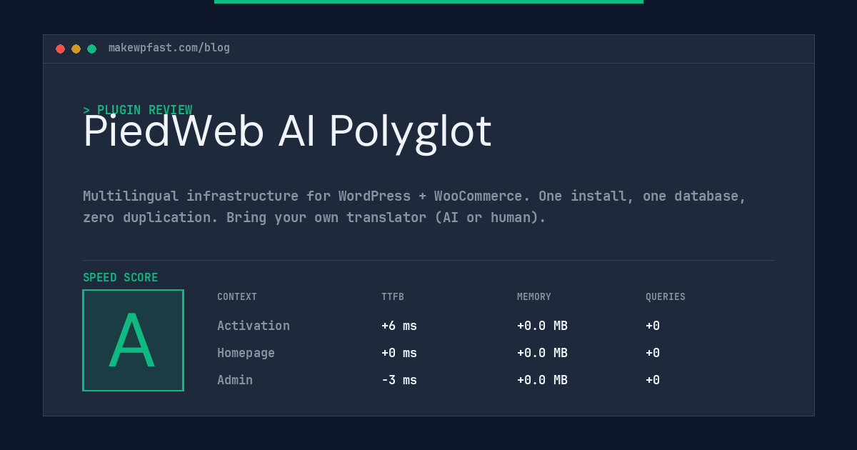 PiedWeb AI Polyglot - MakeWPFast