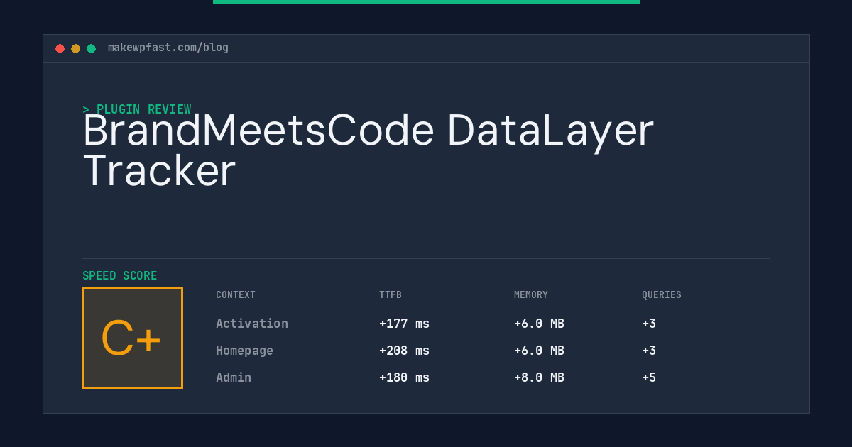 BrandMeetsCode DataLayer Tracker - MakeWPFast