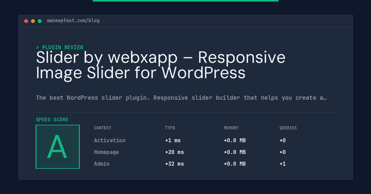 Slider by webxapp – Responsive Image Slider for WordPress - MakeWPFast