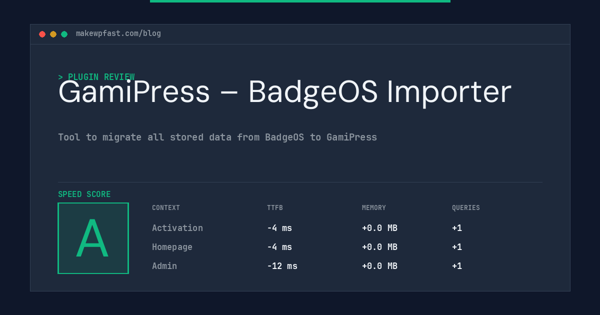 GamiPress – BadgeOS Importer - MakeWPFast
