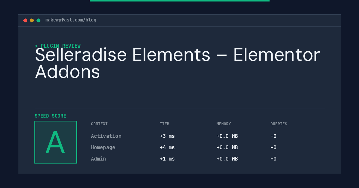 Selleradise Elements – Elementor Addons - MakeWPFast