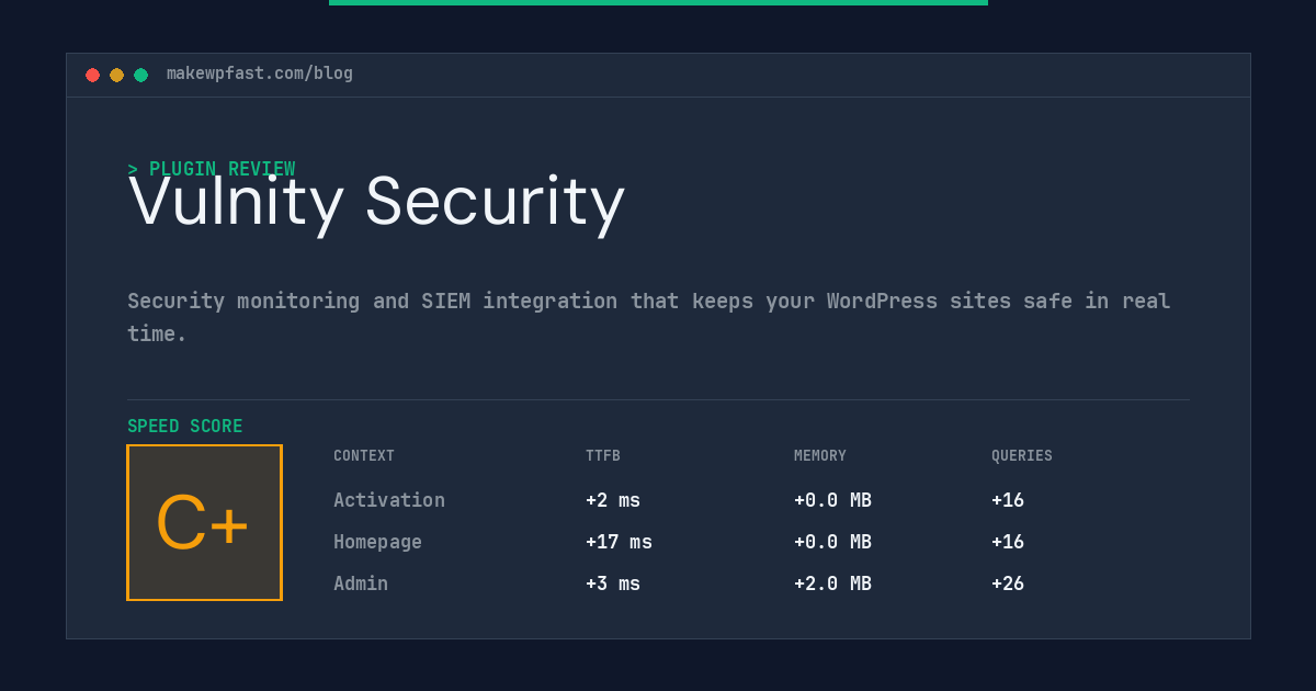 Vulnity Security - MakeWPFast