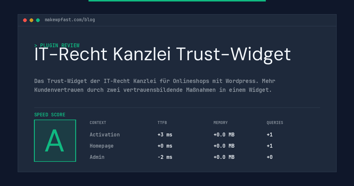 IT-Recht Kanzlei Trust-Widget - MakeWPFast