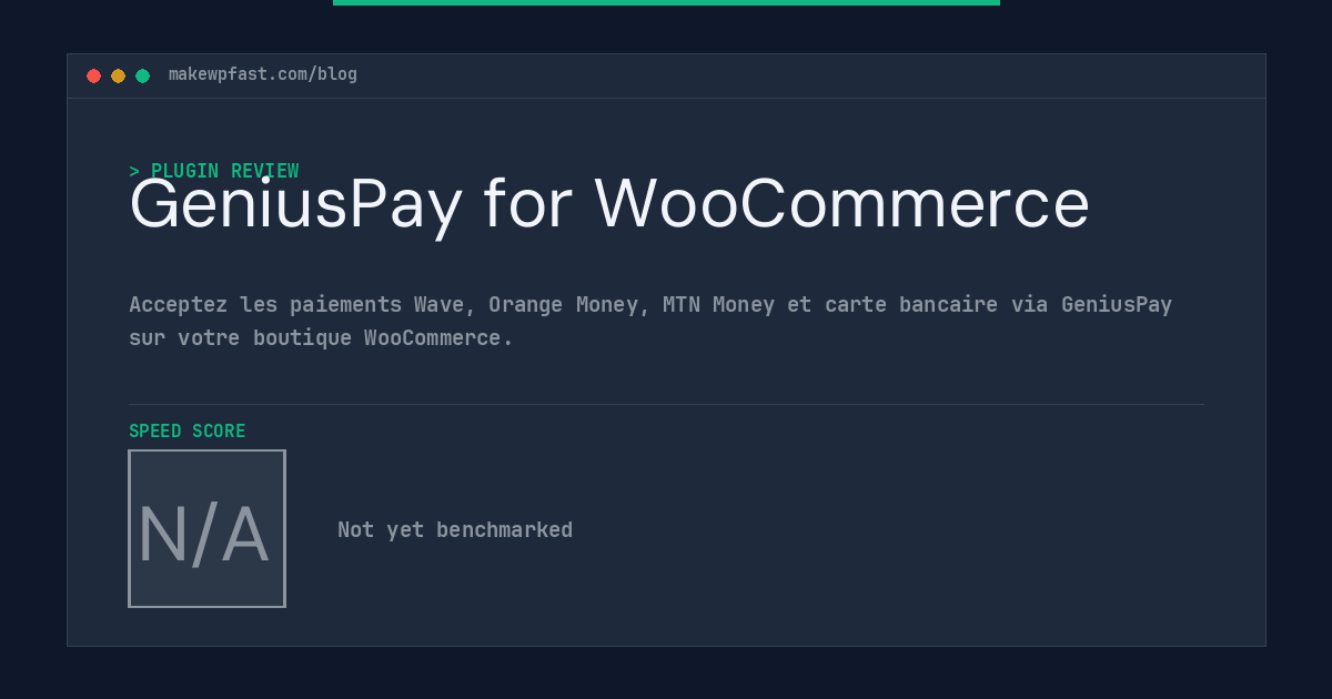 GeniusPay for WooCommerce - MakeWPFast