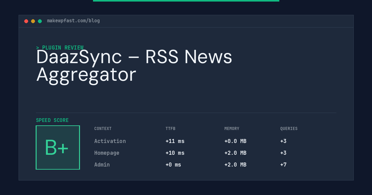 DaazSync – RSS News Aggregator - MakeWPFast