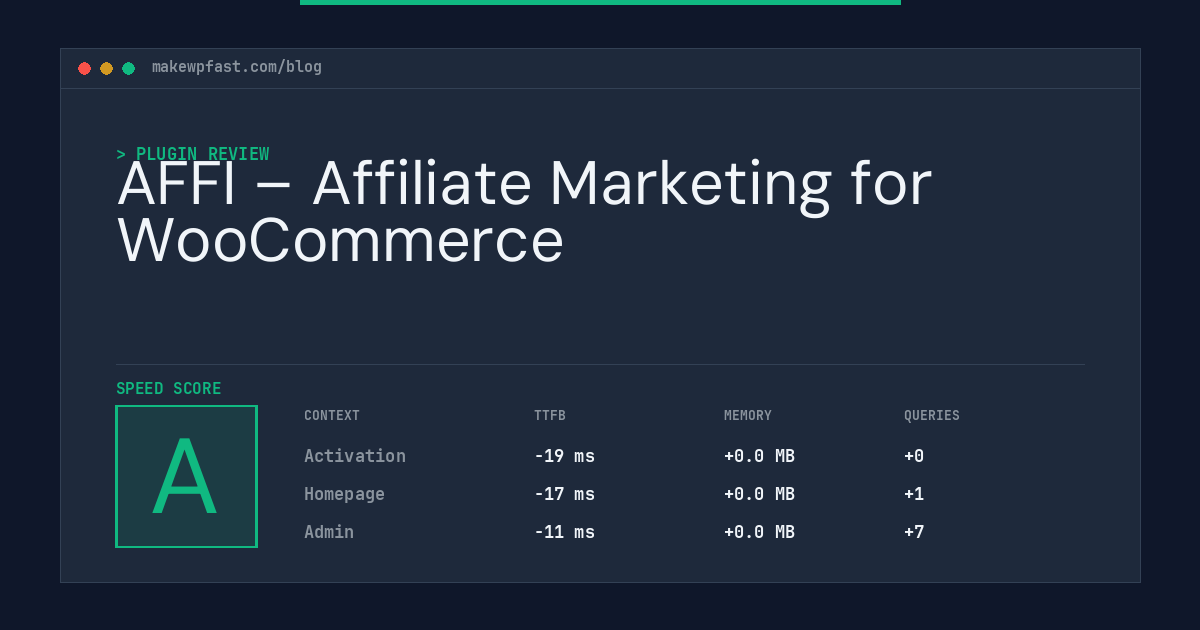 AFFI – Affiliate Marketing for WooCommerce - MakeWPFast