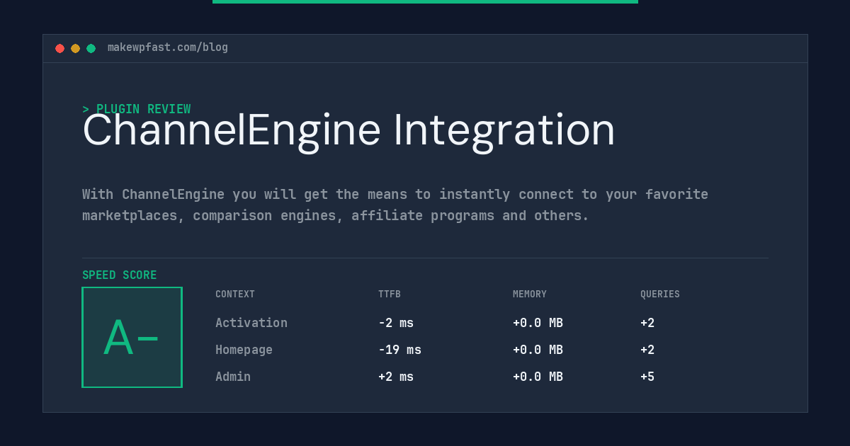 ChannelEngine Integration - MakeWPFast