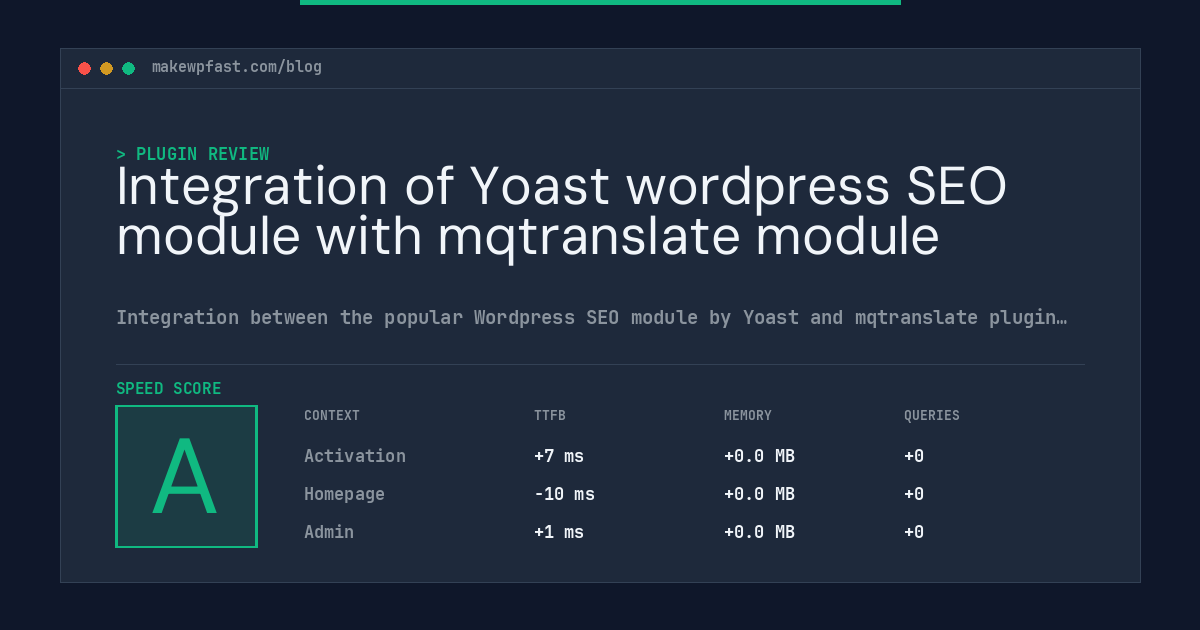 Integration of Yoast wordpress SEO module with mqtranslate module - MakeWPFast