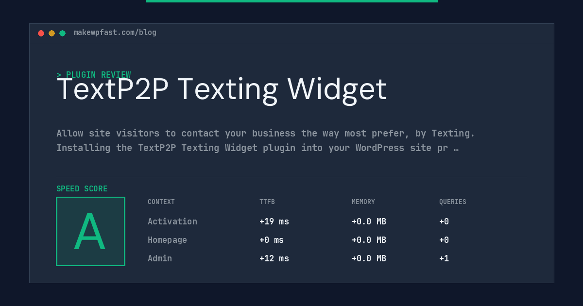TextP2P Texting Widget - MakeWPFast