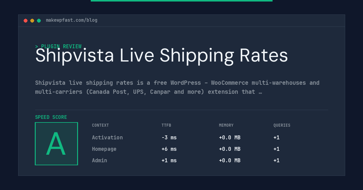 Shipvista Live Shipping Rates - MakeWPFast