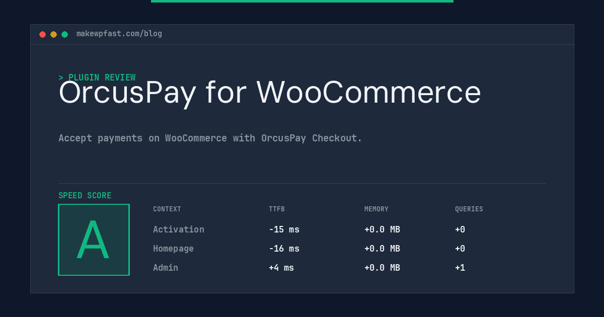 OrcusPay for WooCommerce - MakeWPFast