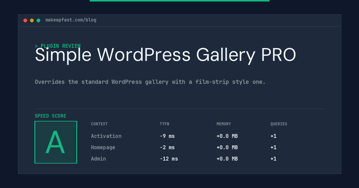Simple WordPress Gallery PRO - MakeWPFast