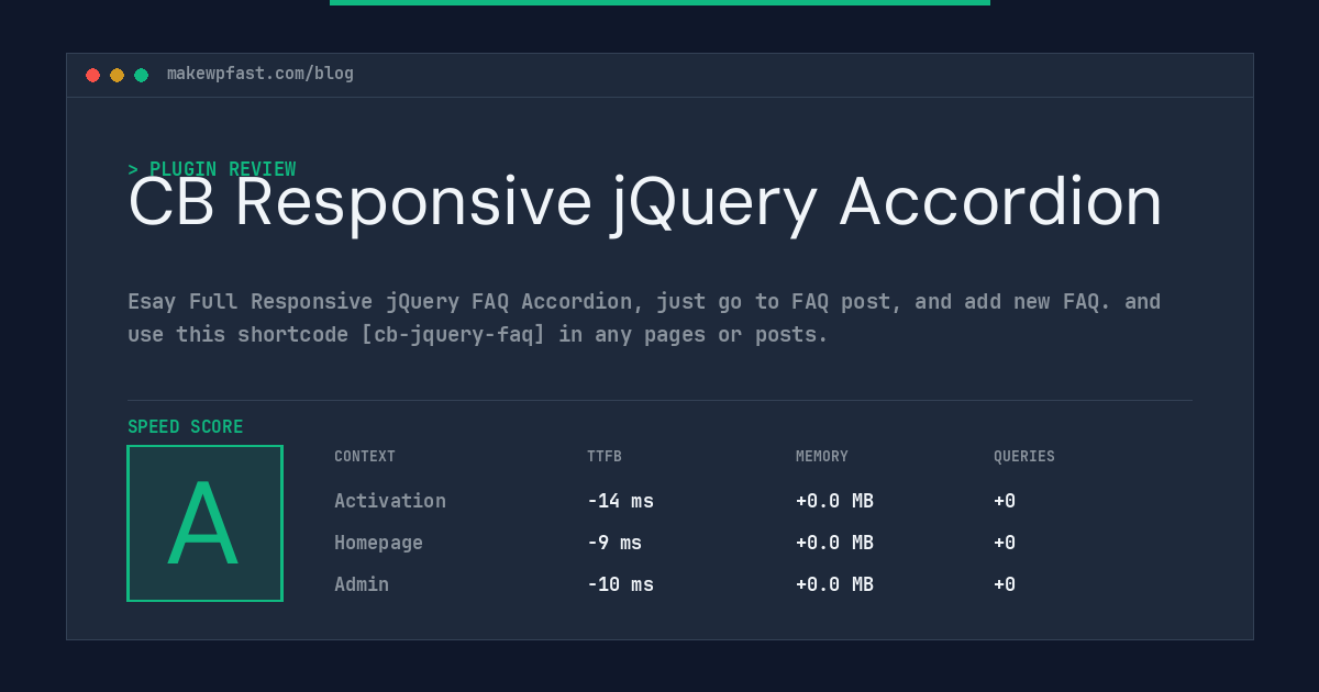 CB Responsive jQuery Accordion - MakeWPFast