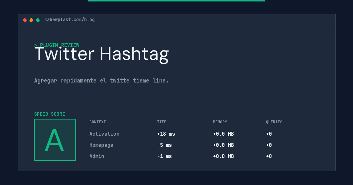 Twitter Hashtag - MakeWPFast