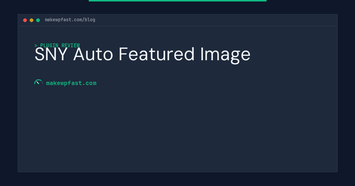 SNY Auto Featured Image - MakeWPFast