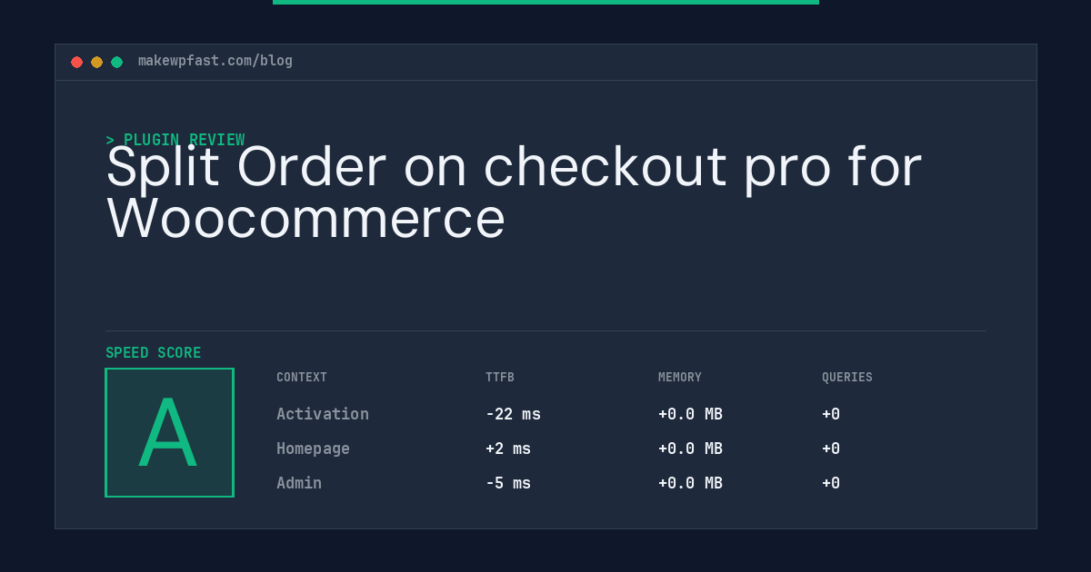 Split Order on checkout pro for Woocommerce - MakeWPFast