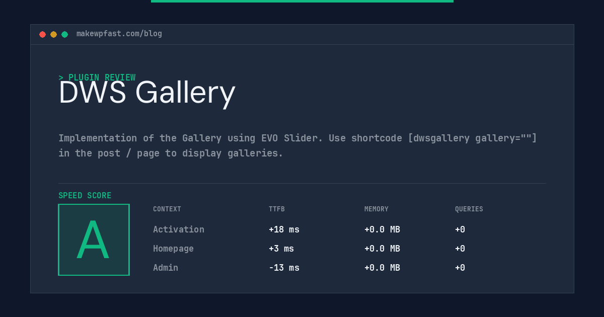 DWS Gallery - MakeWPFast