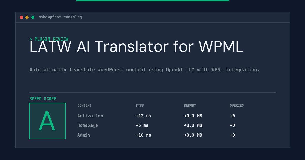 LATW AI Translator for WPML - MakeWPFast