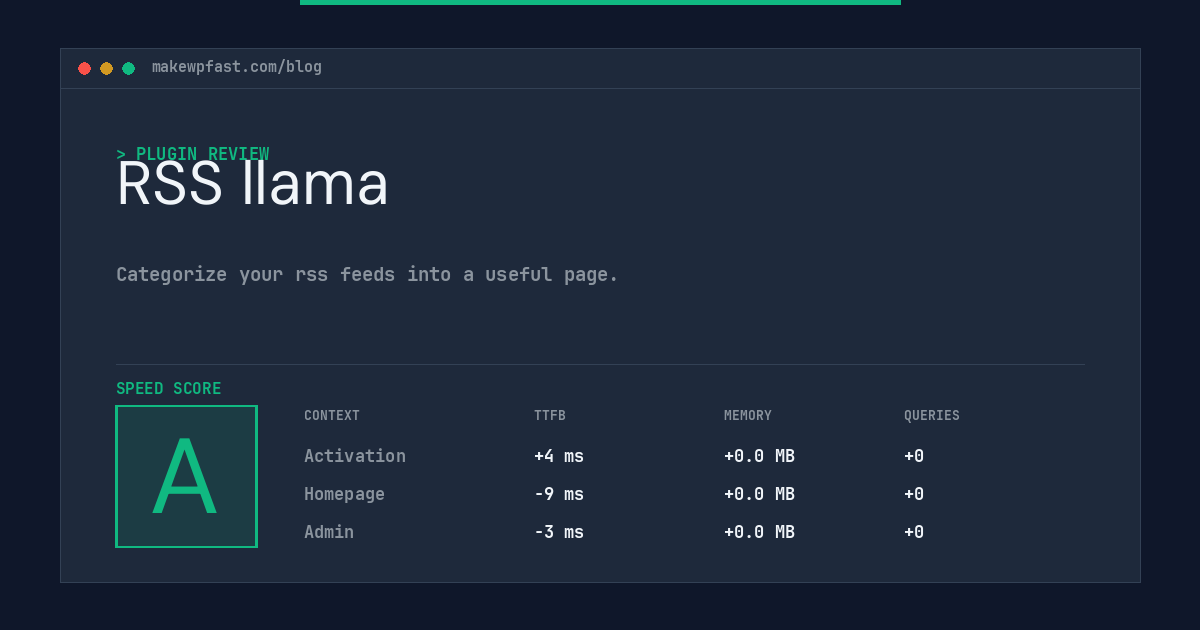 RSS llama - MakeWPFast