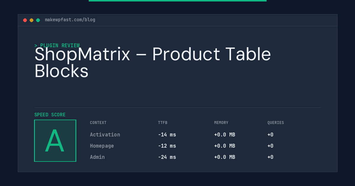 ShopMatrix – Product Table Blocks - MakeWPFast
