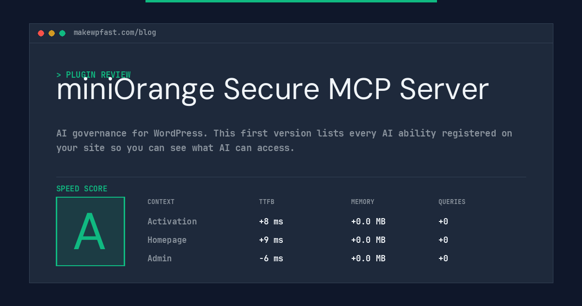miniOrange Secure MCP Server - MakeWPFast